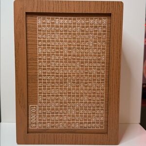 Wooden save 10k in 365 days piggy bank Table Decor